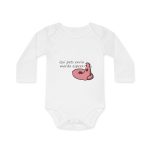 «Qui pets envia» — Body bebe manga larga organico
