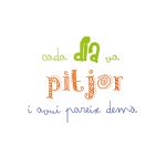 «Cada dia va pitjor i avui pareix demà» — Pegatinas de vinilo troqueladas