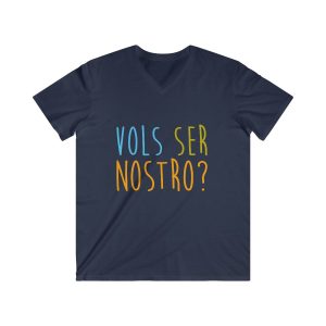 Vols ser nostro? — Camiseta hombre entallada cuello de pico