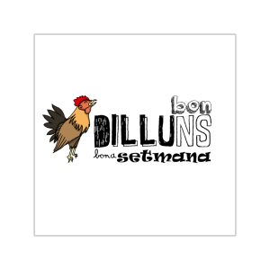 Dilluns Gall — Pegatinas de vinilo cuadradas
