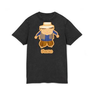 «L’amo» pages — Camiseta lavado acido cuello redondo