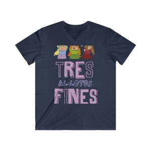 «Tres al·lotes fines» — Camiseta hombre entallada cuello de pico