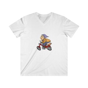 Madocoloma en bicicleta — Camiseta hombre entallada cuello de pico