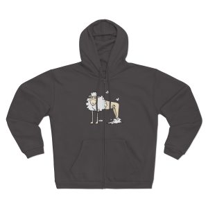 Tondra: una oveja entre nubes — Sudadera capucha con cremallera premium