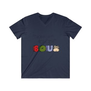 «No passis s’arada davant es bou» — Camiseta hombre entallada cuello de pico