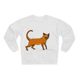 Moix – gato naranja de paseo — Sudadera cuello redondo premium