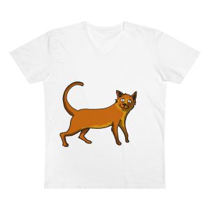 Moix – gato naranja de paseo — Camiseta hombre cuello de pico Presenter