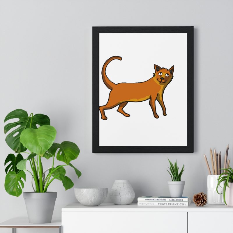 fulfilment-31660-camiseta-moix-gato-naranja-de-paseo-poster-enmarcado-vertical-4