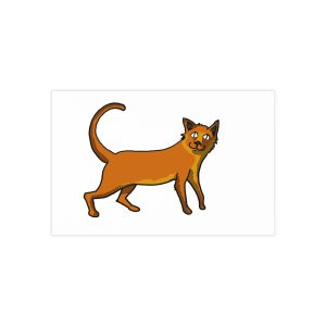 Moix – gato naranja de paseo — Tarjetas de visita (100 uds.)