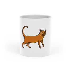 Moix – gato naranja de paseo — Taza con asa de corazon