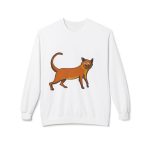 Moix – gato naranja de paseo — Sudadera Softstyle cuello redondo