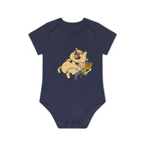 «Sadoll com porc» — Body bebe manga corta organico