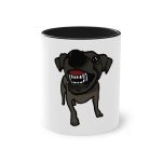 «Ca que lladra no mossega» — Taza bicolor