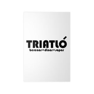 Triatló: berenar + dinar + sopar — Poster en papel fotografico