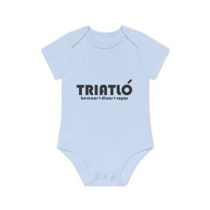 Triatló: berenar + dinar + sopar — Body bebe manga corta organico