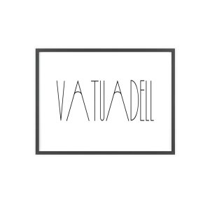 «Vatuadell estirat» — Poster con marco de madera