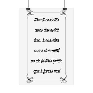 «tirali cossetes cançó» — Poster