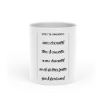 «tirali cossetes cançó» — Taza con asa de corazon
