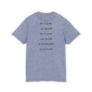 «tirali cossetes cançó» — Camiseta lavado acido cuello redondo