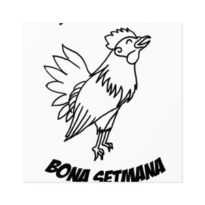 «Bon dilluns, bona setmana» — Pegatinas laminadas cuadradas