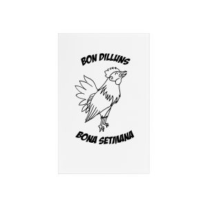 «Bon dilluns, bona setmana» — Cartel de metacrilato con soporte