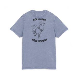 «Bon dilluns, bona setmana» — Camiseta lavado acido cuello redondo