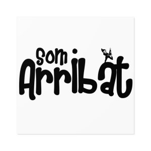 unisex «Som Arribat» — Pegatinas laminadas cuadradas