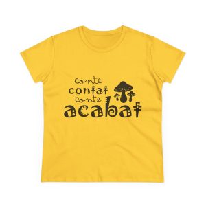 «Conte contat» — Camiseta mujer algodon medio