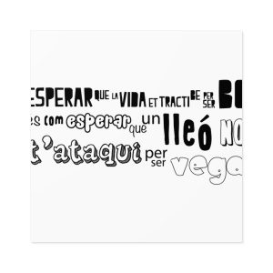Lleó vegà — Pegatinas laminadas cuadradas
