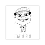 unisex Cap de Pere Cans — Pegatinas de vinilo cuadradas