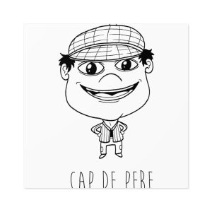 unisex Cap de Pere Cans — Pegatinas laminadas cuadradas