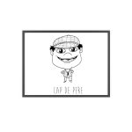 unisex Cap de Pere Cans — Poster con marco de madera