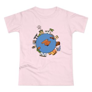 «cada casa es un mon sense» — Camiseta mujer punto liso