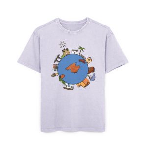 «cada casa es un mon sense» — Camiseta oversize lavado acido