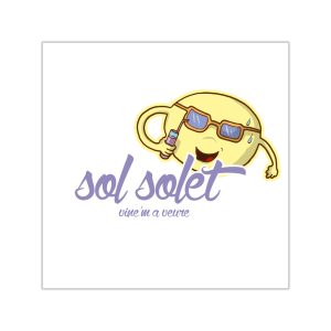 Sol solet, vine'm a veure — Pegatinas de vinilo cuadradas