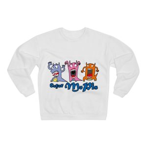 «Caçar MoPis» sobre fondo negro — Sudadera cuello redondo premium