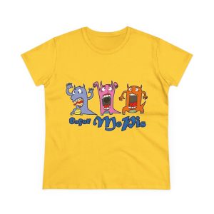 «Caçar MoPis» sobre fondo negro — Camiseta mujer algodon medio
