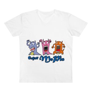 «Caçar MoPis» sobre fondo negro — Camiseta hombre cuello de pico Presenter