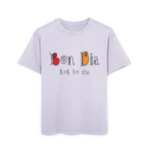 Bon dia tot lo dia — Camiseta oversize lavado acido