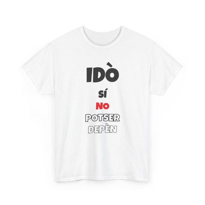 Blanco - Camiseta Idò, sí, no, potser, depèn