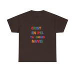dark-chocolate - Camiseta Cristo en pel dark-chocolate - Camiseta Cristo en pel