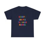 navy - Camiseta Cristo en pel navy - Camiseta Cristo en pel
