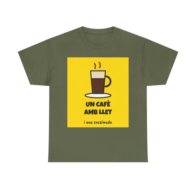 military-green - Camiseta Un cafè amb llet