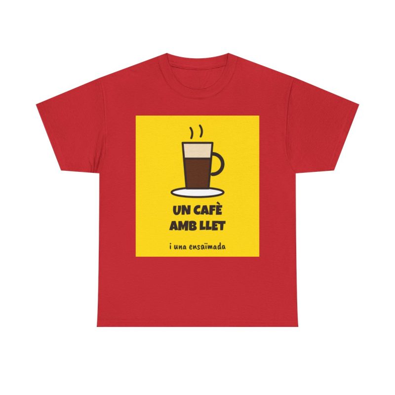 Rojo - Camiseta Un cafè amb llet