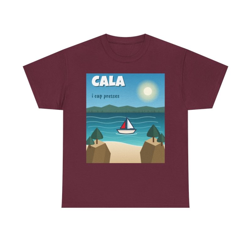 Granate - Camiseta Cala, i cap presses