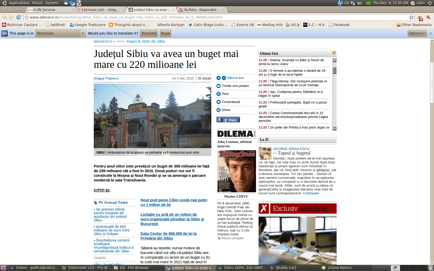 adevarul sibiu 9 dec 2010