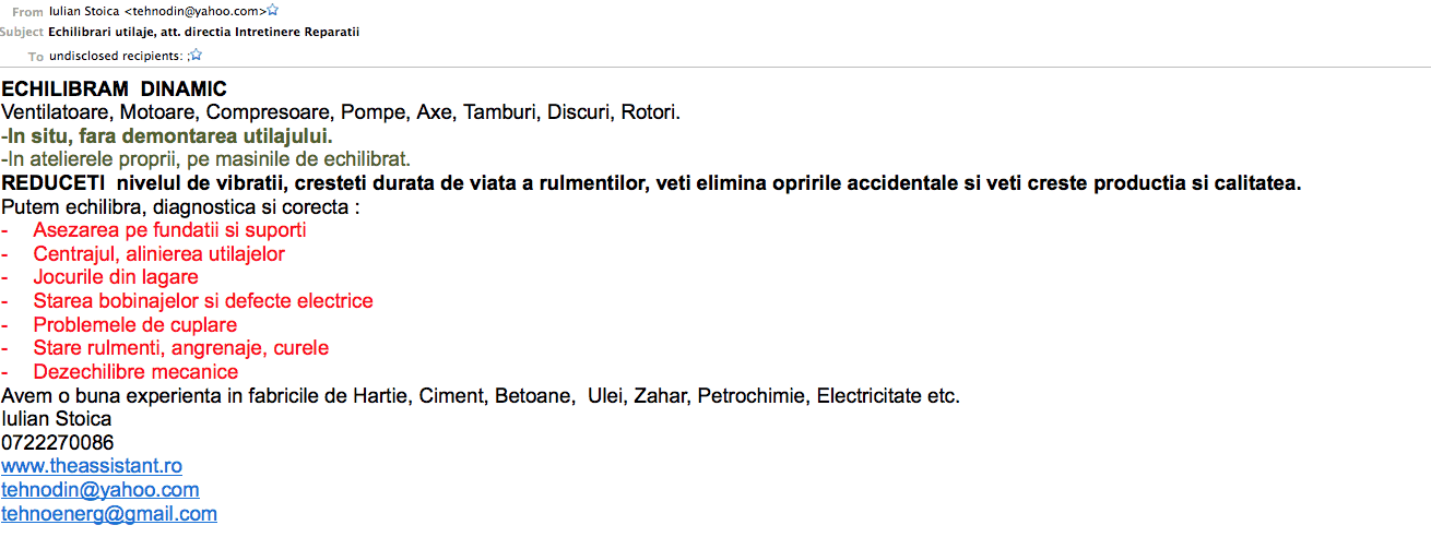 iulian stoica spammer