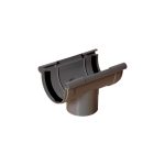 Pc. Adequa double-bead circular centre downpipe outlet dark grey Ral-7037 D390