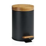 Pz. Andrea House BA69080 papelera pedal s.c. negra/bambu 3l.