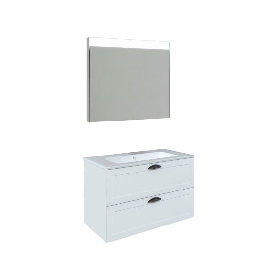 Conjunto Baho Plus 80 Century White (Espejo Led)